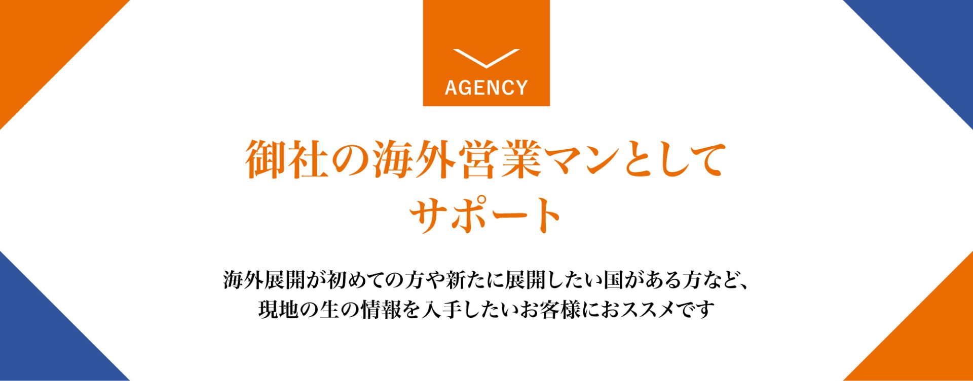 御社の海外営業マンとしてサポート